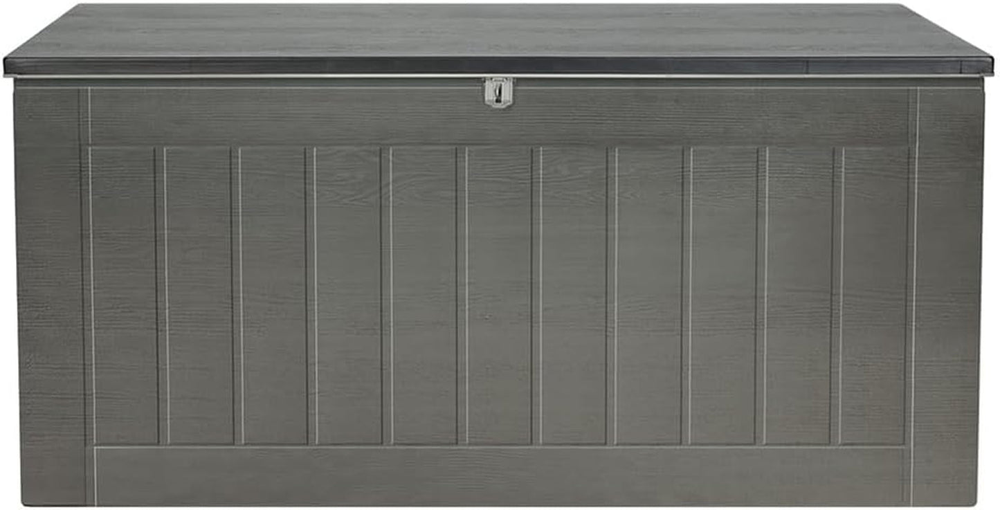 XL 830L Outdoor Storage Box Bench: Lockable, Waterproof, Black - Store Tools, Toys, Deck Essentials - Nourishment Tapestry