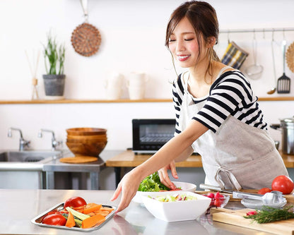 XL Organic Bamboo Cutting Board with Steel Trays: Kitchen Prep Station - Nourishment Tapestry