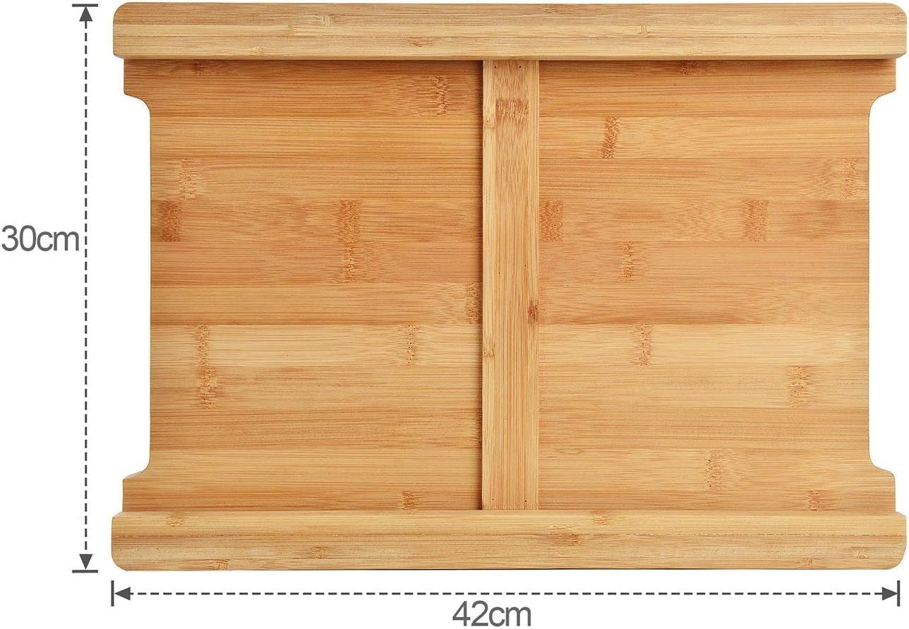 XL Organic Bamboo Cutting Board with Steel Trays: Kitchen Prep Station - Nourishment Tapestry