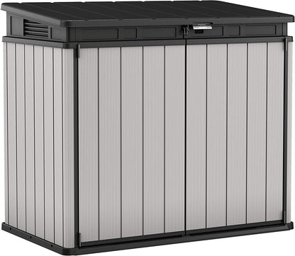 XL Outdoor Storage Solution Combo: Premier Shed & 270L Box - Grey & Black - Nourishment Tapestry