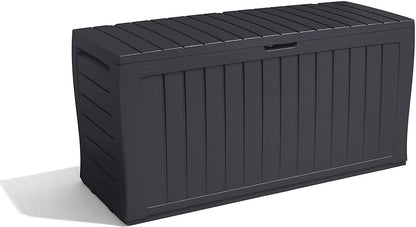 XL Outdoor Storage Solution Combo: Premier Shed & 270L Box - Grey & Black - Nourishment Tapestry