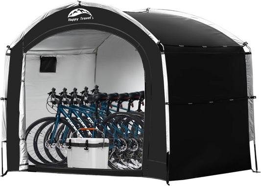 XL Waterproof Bike Storage Tent for Multiple Bicycles & Gear: Portable Outdoor Shed - Nourishment Tapestry