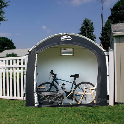 XL Waterproof Bike Storage Tent for Multiple Bicycles & Gear: Portable Outdoor Shed - Nourishment Tapestry