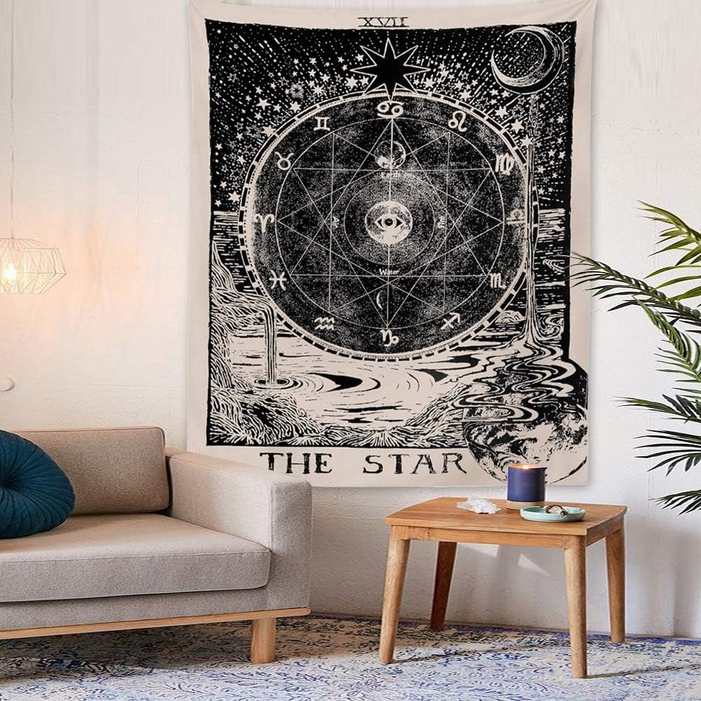 "Zodiac Tarot Star Tapestry - Mystical Wall Decor for Bedroom and Dorm Room - Shop Now" - Nourishment Tapestry